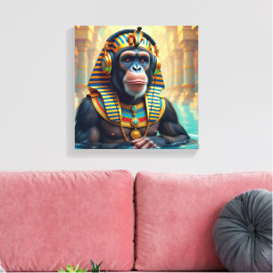 PHARAOH TUT-CHIMPANZEE 5 CANVAS PRINT