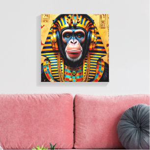 PHARAOH TUT-CHIMPANZEE CANVAS PRINT