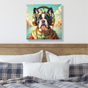 PHARAOH TUT-FRENCH BULLDOG 2 CANVAS PRINT