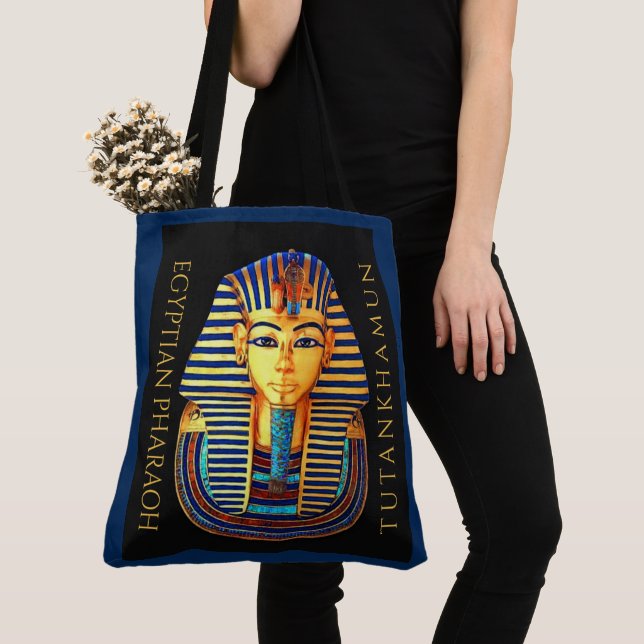 Pharaoh Tutankhamun Fine Art Fabric Bag (Close Up)