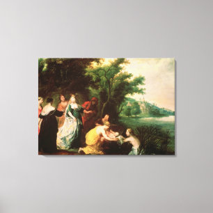 Pharaoh's Daughter Discovering Moses Canvas Print