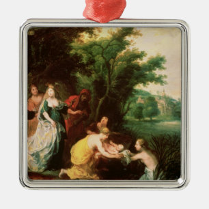 Pharaoh's Daughter Discovering Moses Metal Ornament