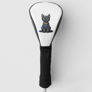 Pharaohs golden black cat   golf head cover