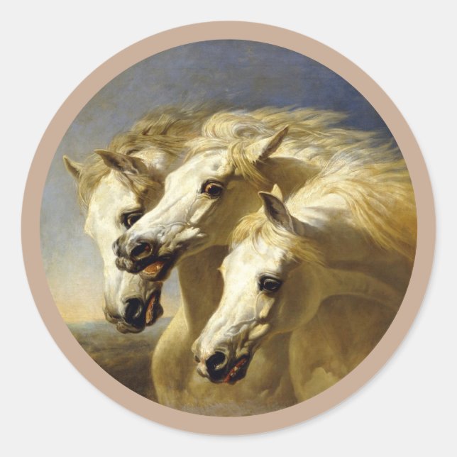 Pharaoh's Horses Round Stickers (Front)
