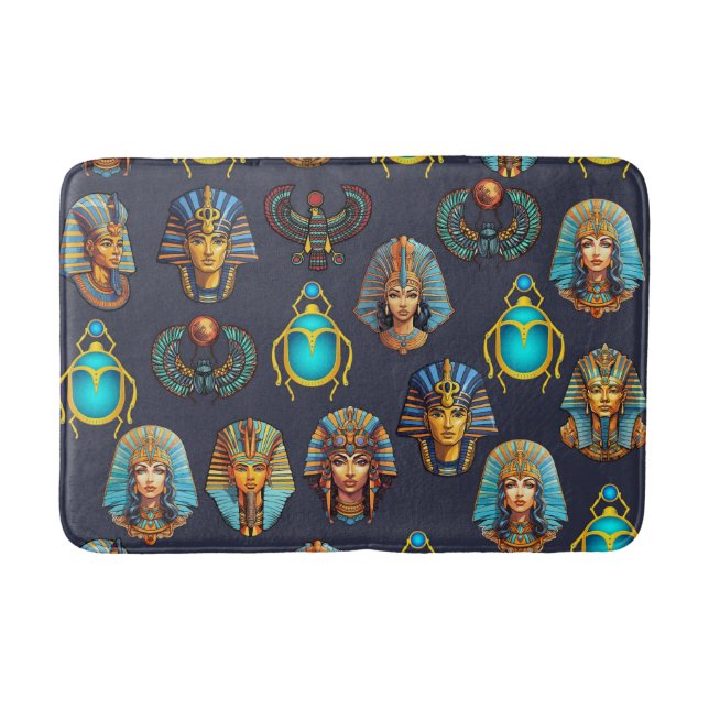 "Pharaoh's Legacy: Antique Egyptian Patterns  Bath Mat (Front)