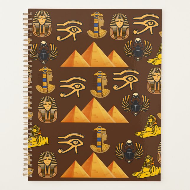 Pharaoh's Legacy: Antique Egyptian Patterns  Planner (Front)