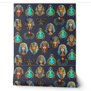 "Pharaoh's Legacy: Antique Egyptian Patterns Wallpaper