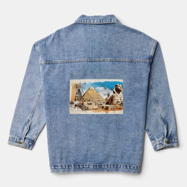 Pharaoh's Portrait Denim Jacket (Back)