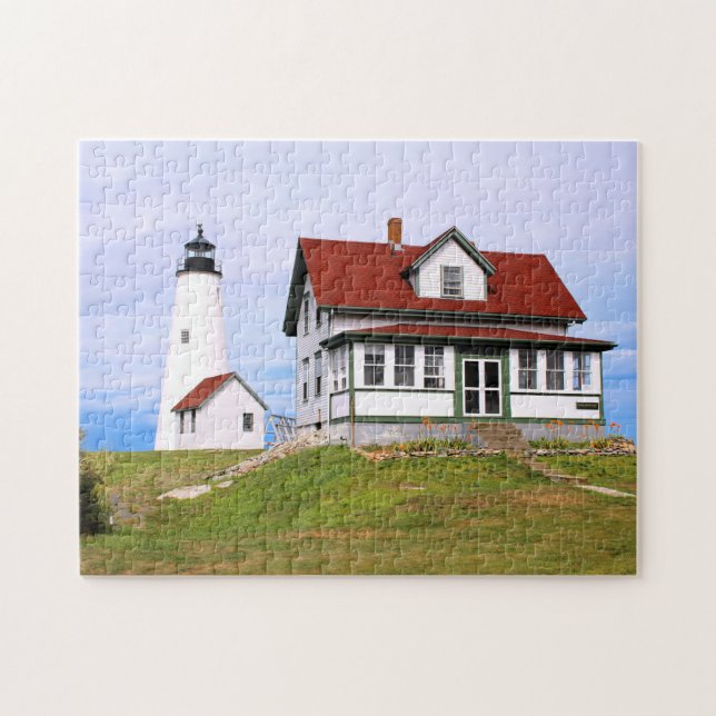 Phare de Bakers Island, Massachusetts MA Puzzle (Horizontal)