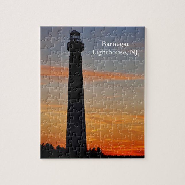 Phare de Barnegat au puzzle du coucher du soleil (Vertical)