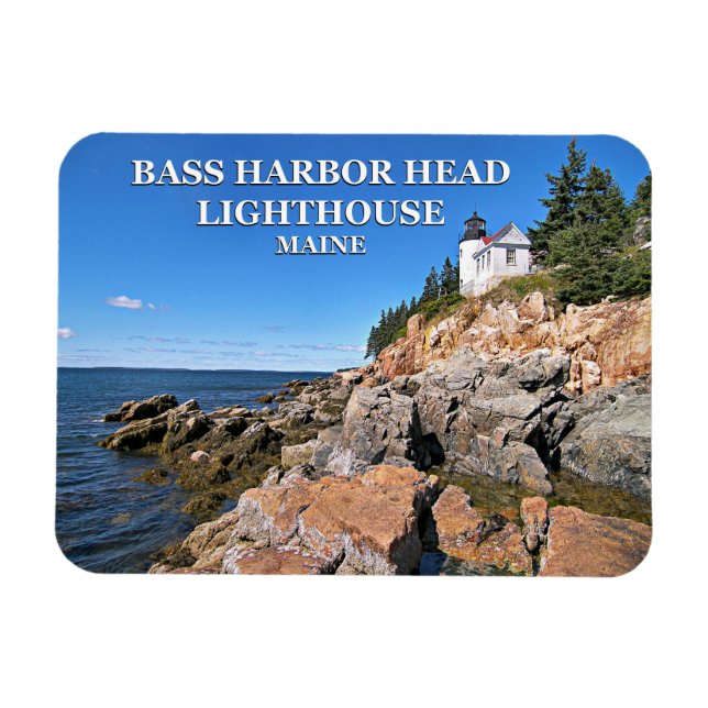 Phare de Bass Harbour Head, Maine Photo Magnet (Horizontal)