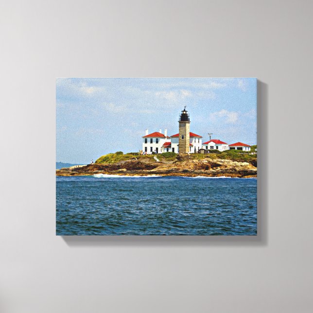 Phare de Beavertail, Rhode Island Toile Enveloppée (Recto)