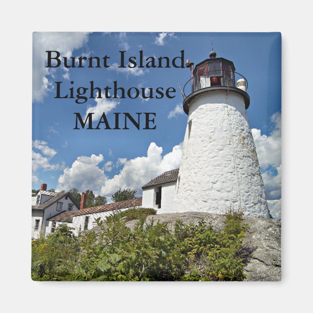 Phare de Burnt Island, Maine Magnet (Devant)