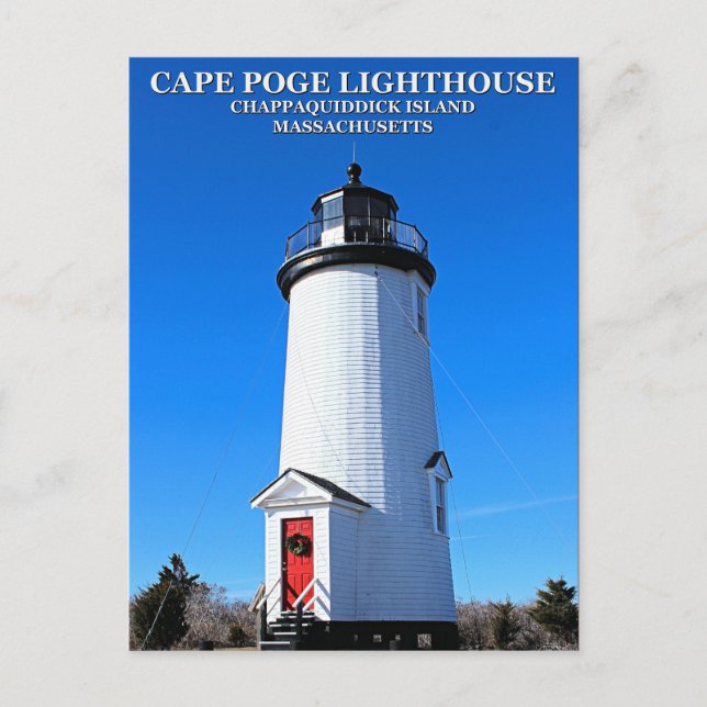 Phare de Cape Poge, carte postale du Massachusetts (Devant)
