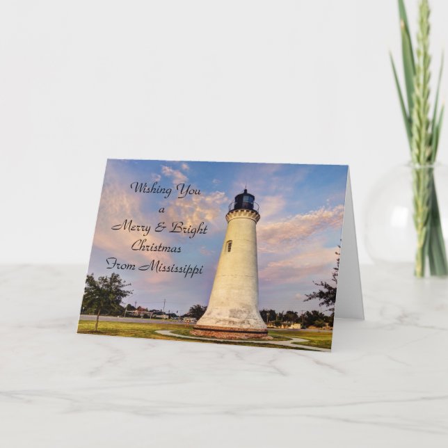 Phare de carte de Noël du Mississippi (Devant)
