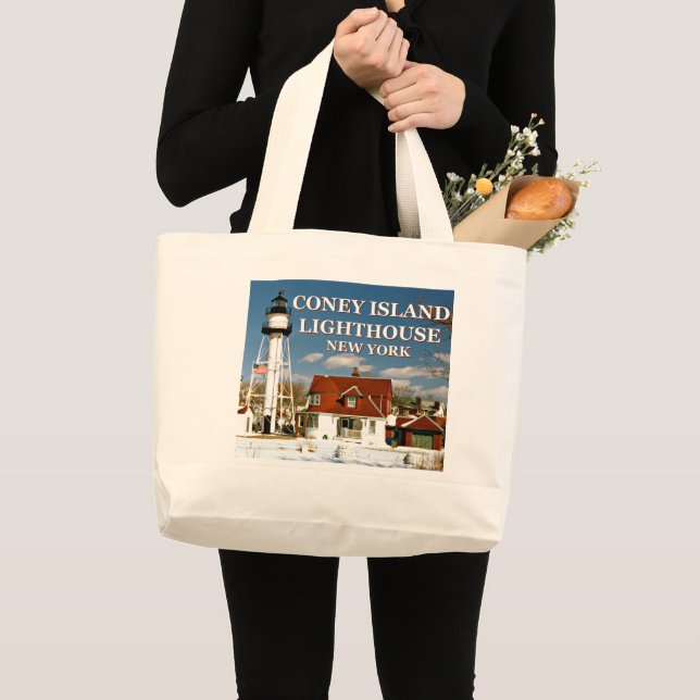 Phare de Coney Island, Sac fourre-tout Jumbo de Ne (Devant (produit))