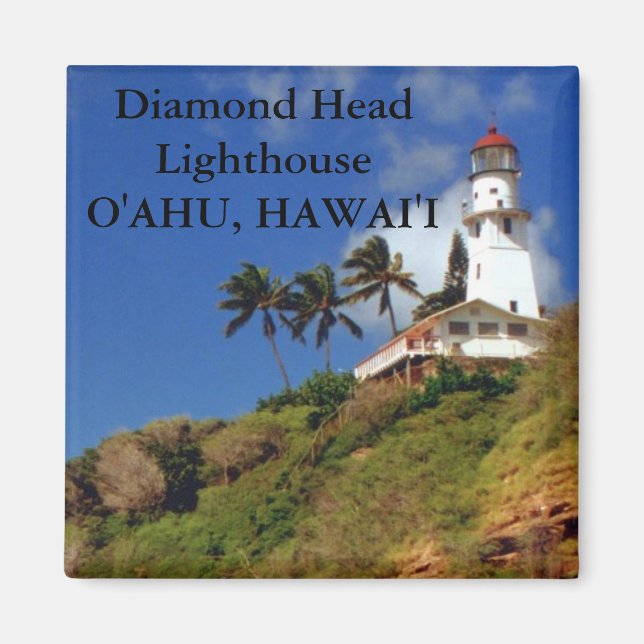 Phare de Diamond Head, O'ahu, Hawai'i Magnet (Devant)
