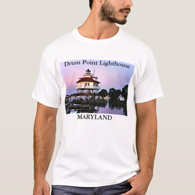 Phare de Drum Point, T-shirt Maryland (Devant)