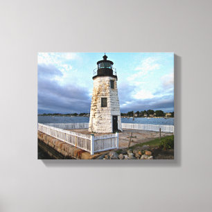 Phare de Goat Island, toile de Rhode Island Imprim