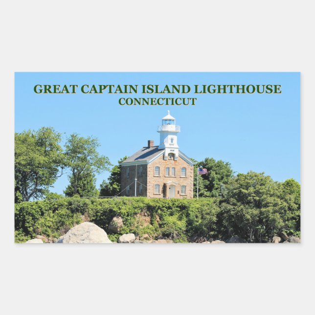 Phare de Great Captain Island, Stickers CT (Devant)