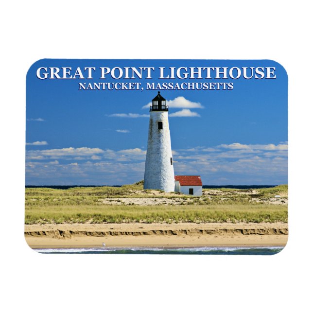 Phare de Great Point Nantucket MA Magnet (Horizontal)