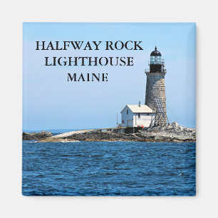 Phare de Halfway Rock, Maine Square Magnet