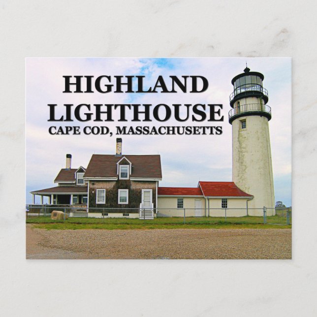 Phare de Highland, carte postale du Massachusetts (Devant)