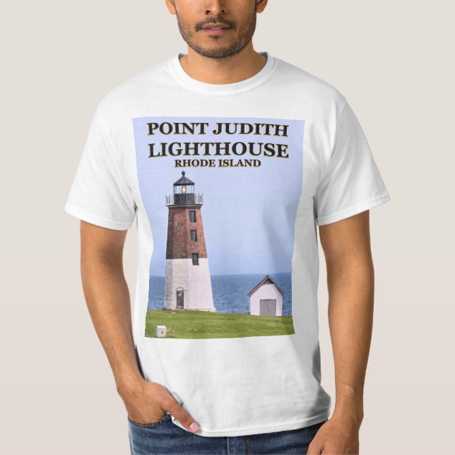 Phare de Judith de point, T-shirt d'Île de Rhode (Devant)