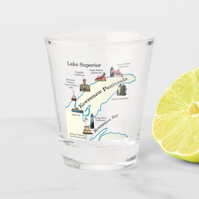 Phare de la péninsule de Keweenaw en verre abattu (Devant)