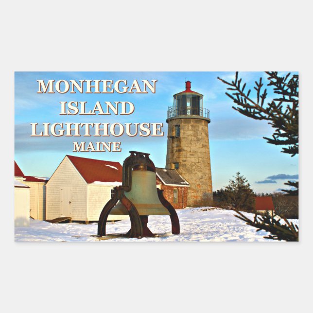 Phare de l'île de Monhegan, Stickers Maine (Devant)