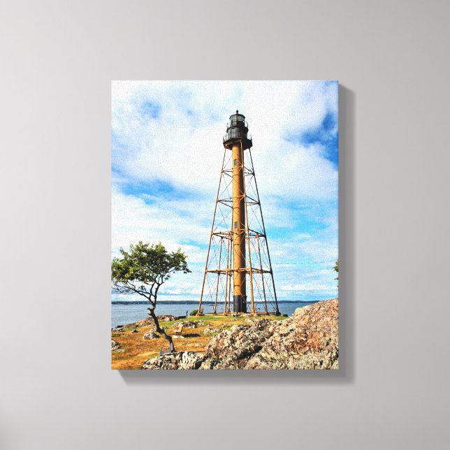 Phare de Marblehead Massachusetts Toile Enveloppée (Recto)