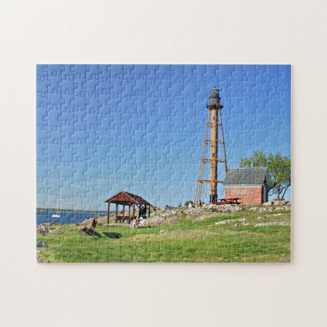 Phare de Marblehead, puzzle du Massachusetts mA (Horizontal)