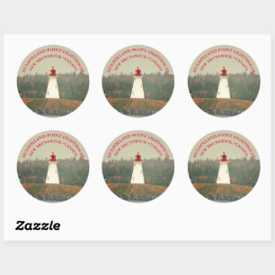 Phare de Mulholland Point, NB Stickers ronds