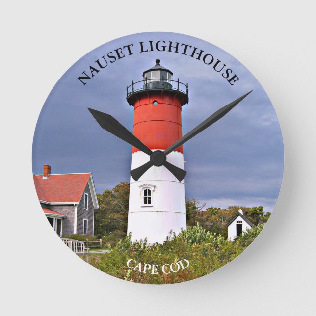 Phare de Nauset, Cape Cod MA Horloge murale (Recto)