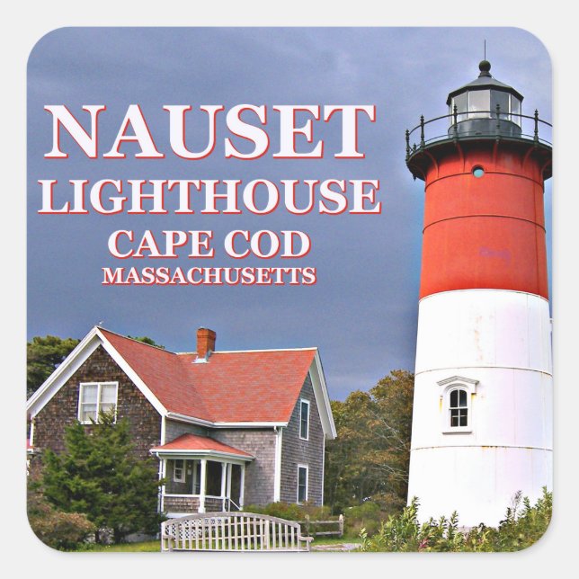 Phare de Nauset, Stickers Massachusetts Cape Cod (Devant)