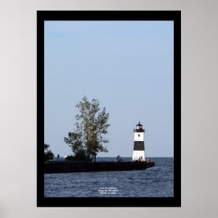 Phare de North Pier, île Presque, PA Poster
