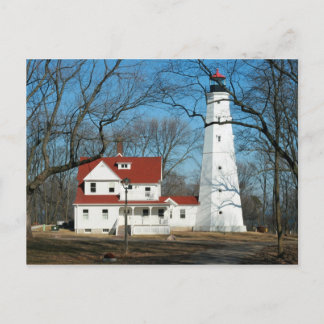 Phare de North Point, carte postale de Milw WI