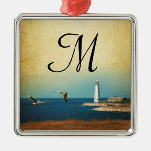 Phare de plage Monogramme Ornement initial