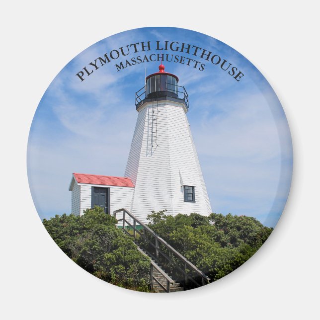 Phare de Plymouth, Magnet rond du Massachusetts (Devant)