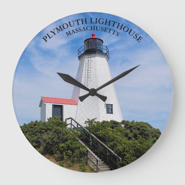 Phare de Plymouth, Massachusetts Horloge Ronde (Recto)