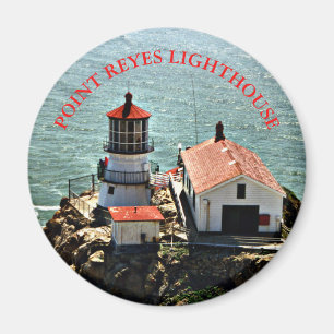 Phare de Point Reyes, Californie Magnet rond
