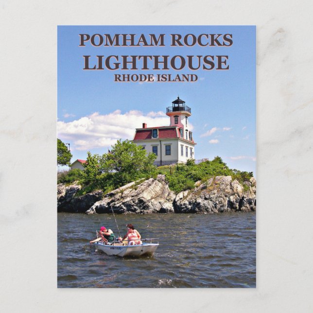 Phare de Pomham Rocks, Rhode Island Carte postale (Devant)
