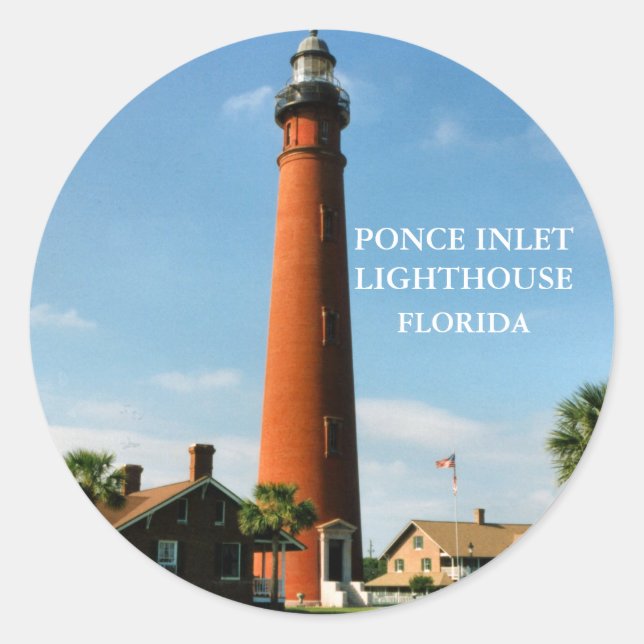 Phare de Ponce Inlet, Autocollants ronds Floride (Devant)