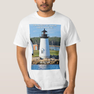 Phare de port de perspective, T-shirt du Maine