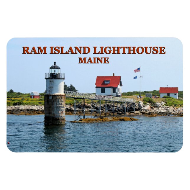 Phare de Ram Island, Maine Flexi Magnet (Horizontal)