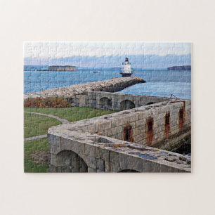 Phare de rebord de point de ressort, puzzle du
