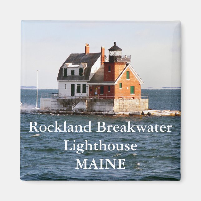 Phare de Rockland Breakwater, Maine Magnet (Devant)