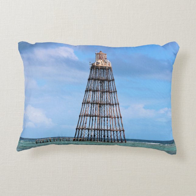 Phare de Sand Key, Floride Coussin Accent (Dos)