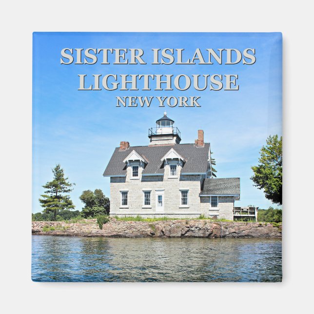 Phare de Sister Islands, New York Magnet (Devant)