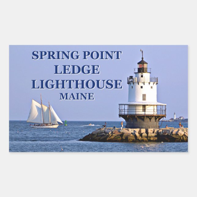 Phare de Spring Point Ledge, Stickers Maine (Devant)